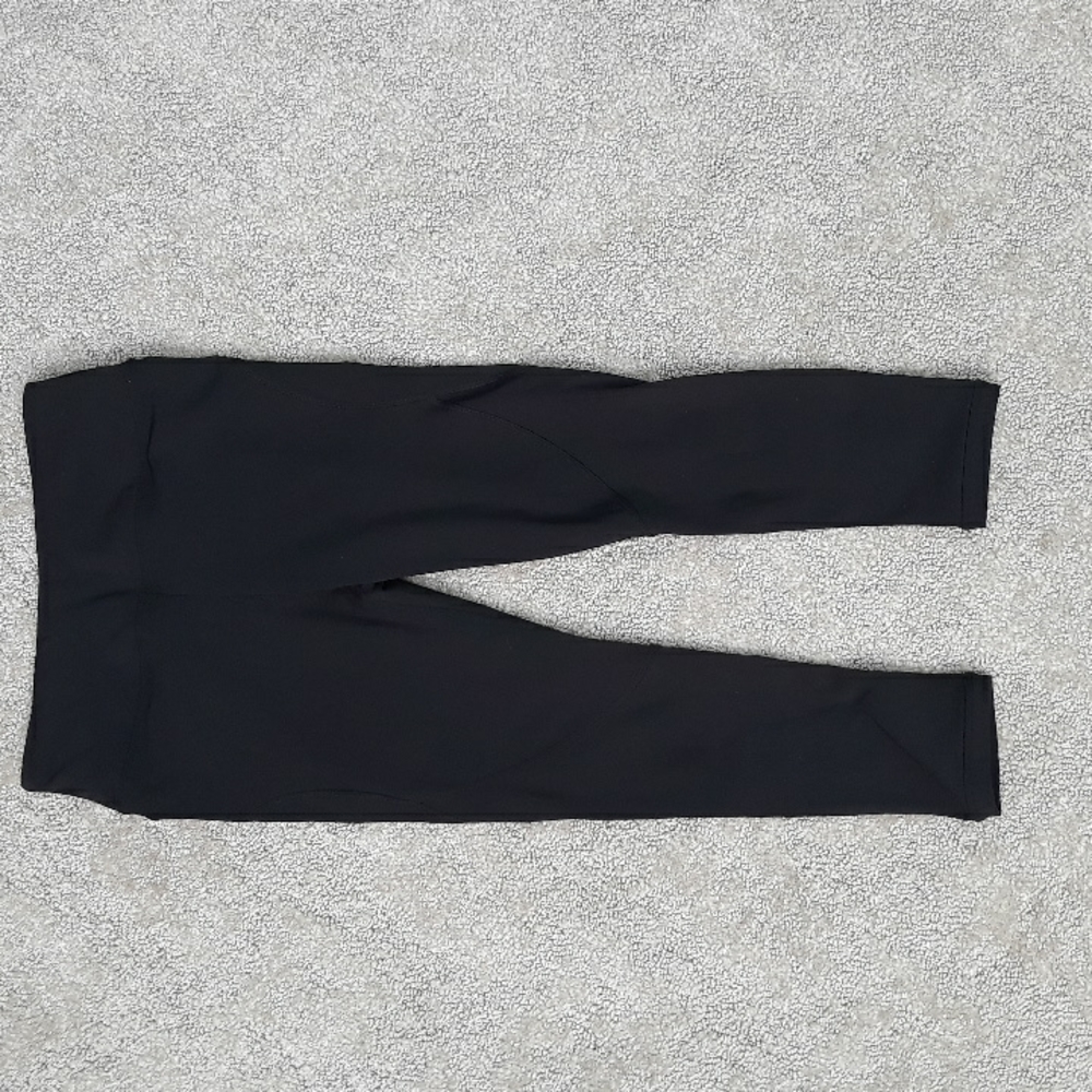 Avia Black Leggings with Braiding and Mesh on Bottom of Legs Size S Workout Gym